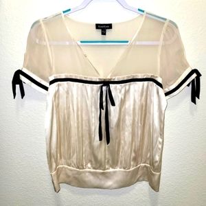 Silk white top